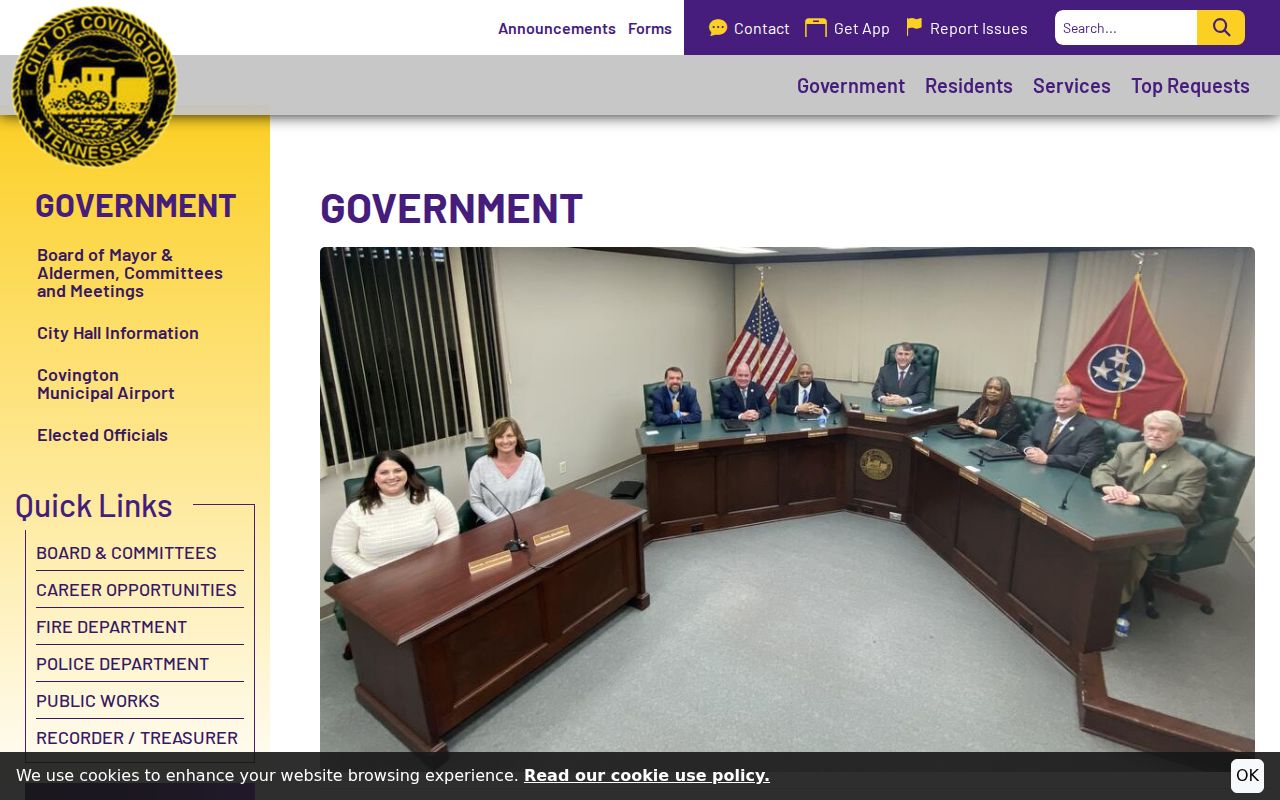 Covington criminal records government directory and City Hall information