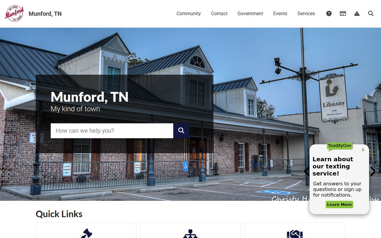 Munford criminal history city homepage and local government information