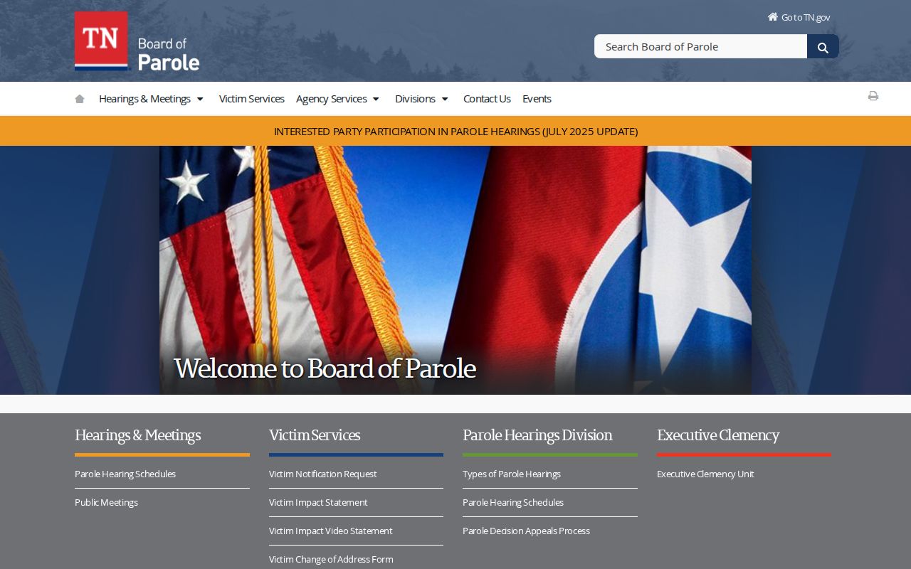 Tennessee parole resources related to Tipton County registry records